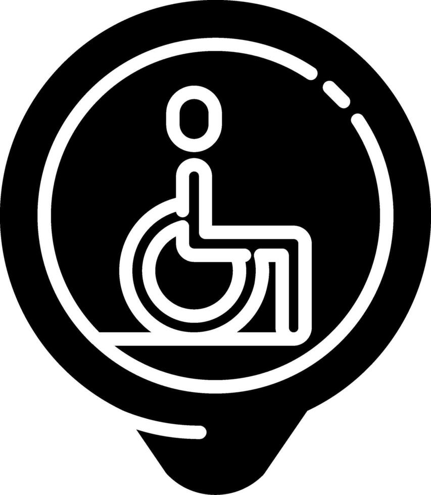 Disabled Location Glyph Icon vector