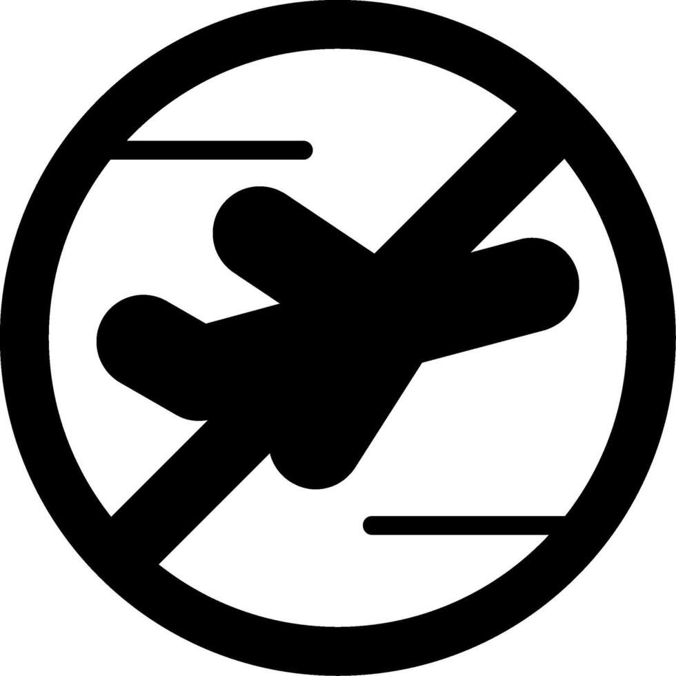 Flight Ban Glyph Icon vector
