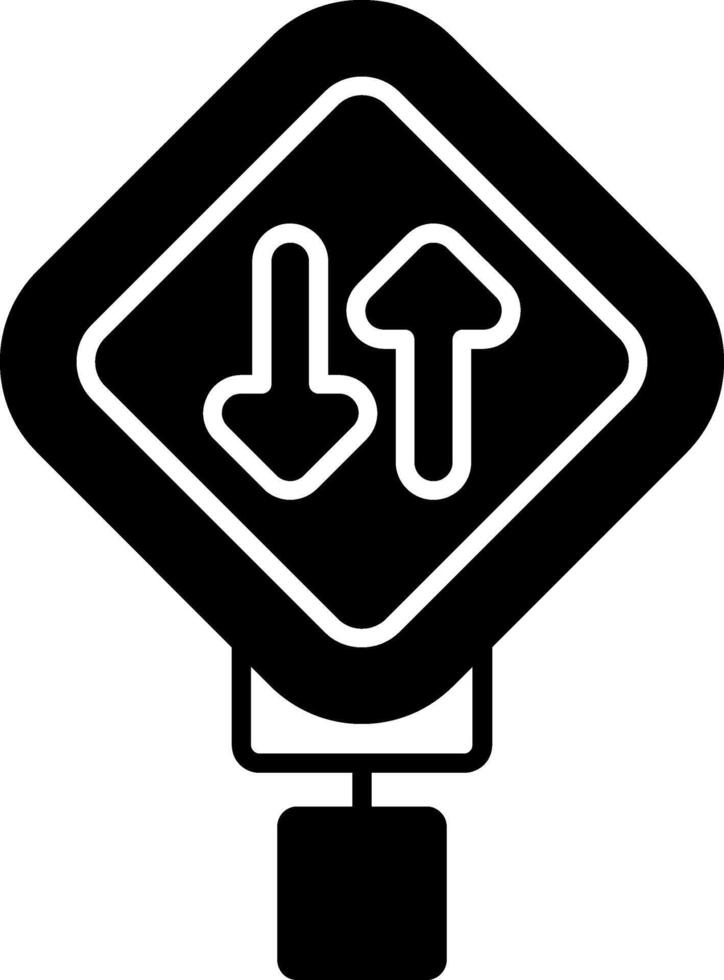 Divided Highway Glyph Icon vector