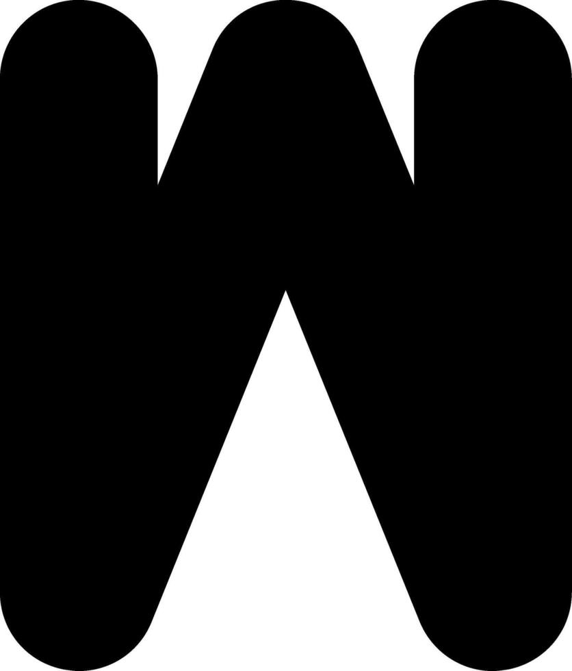 Capital W Icon vector