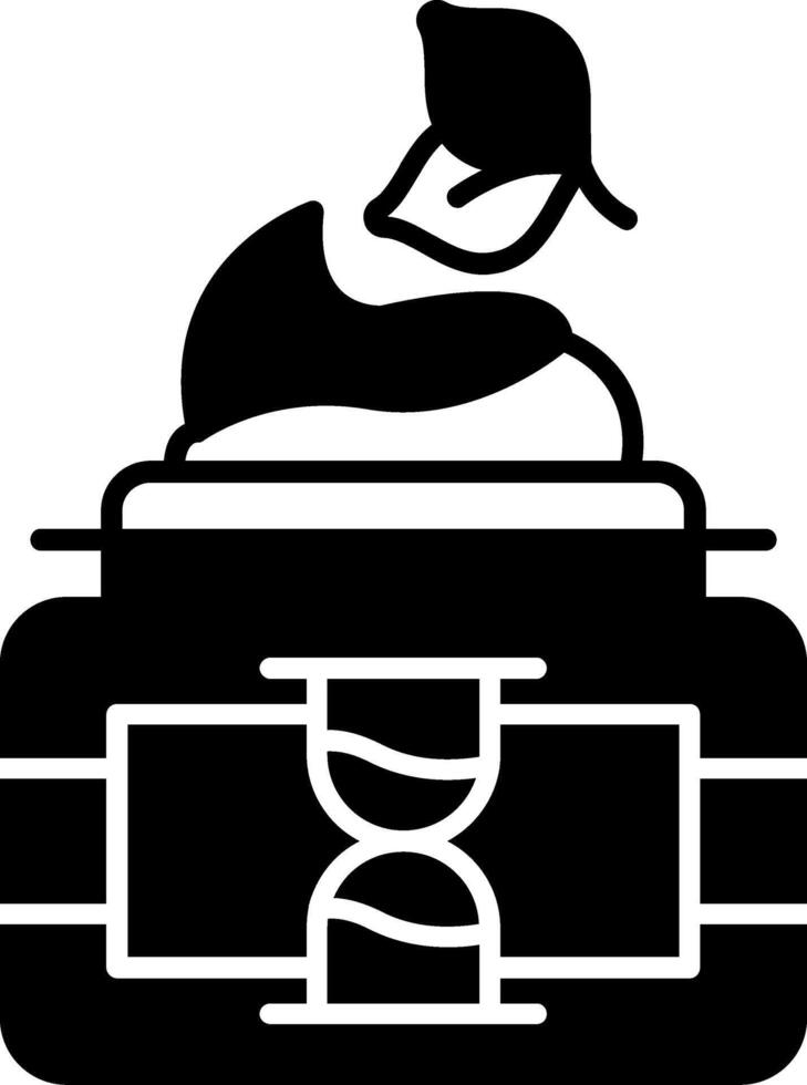Anti-Aging Cream Glyph Icon vector