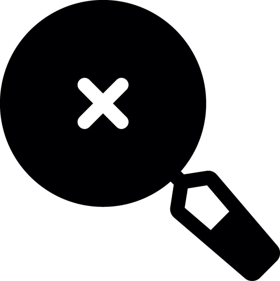 Cancel Search Glyph Icon vector