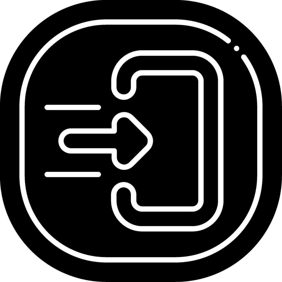 Login Glyph Icon vector