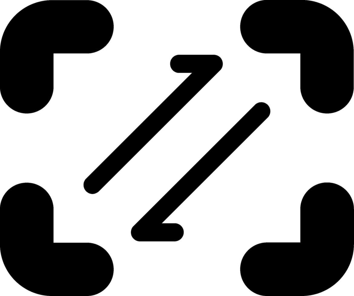 Expand Glyph Icon vector