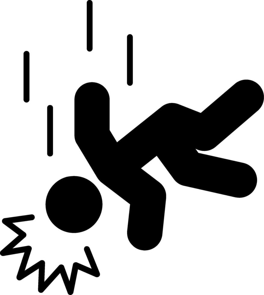 Head Injury Glyph Icon vector