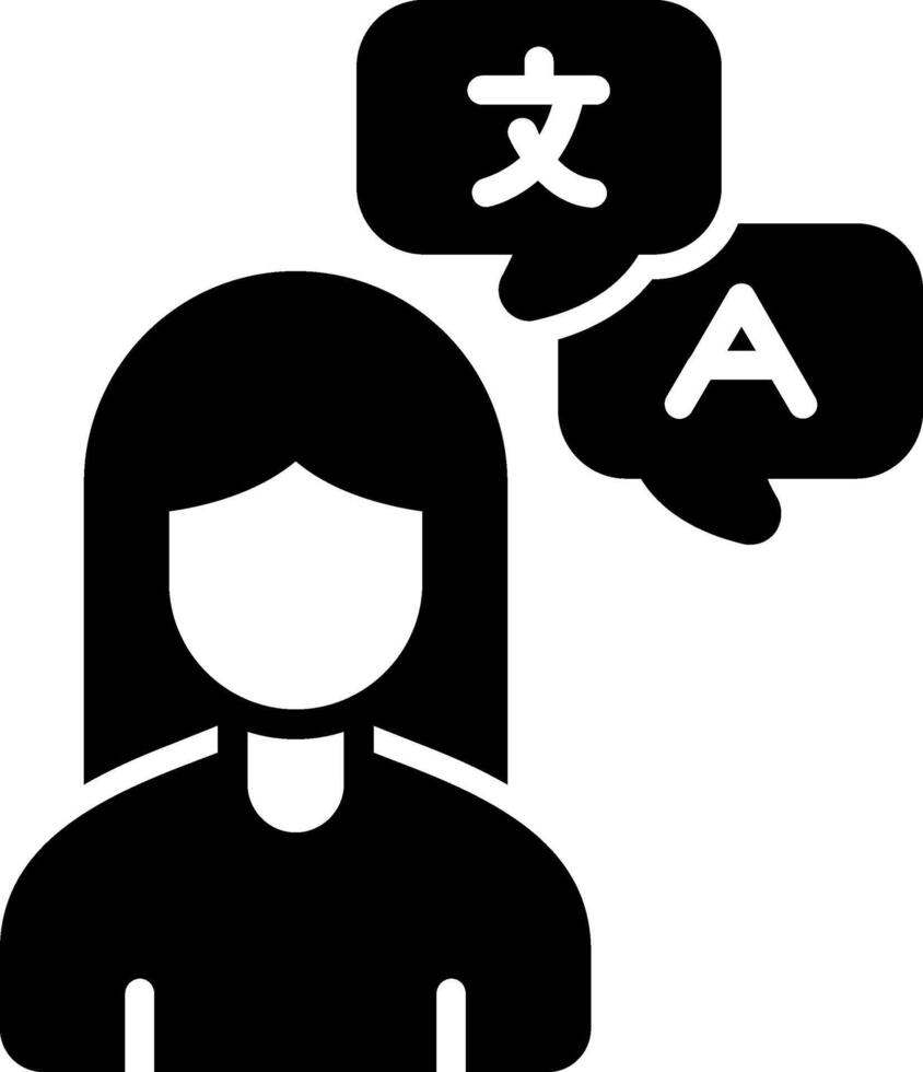 Translator Glyph Icon vector