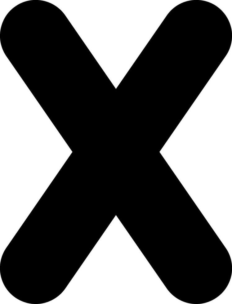 Capital X Icon vector