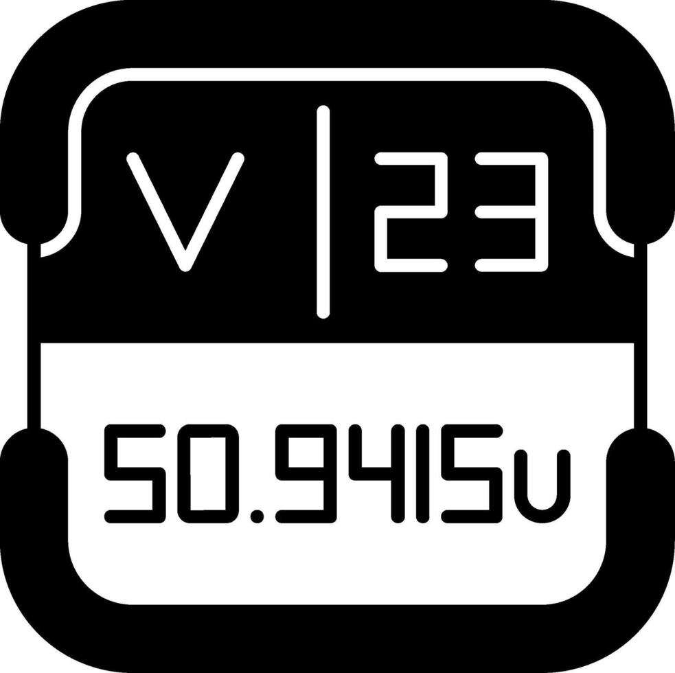Vanadium Periodic Table Element vector