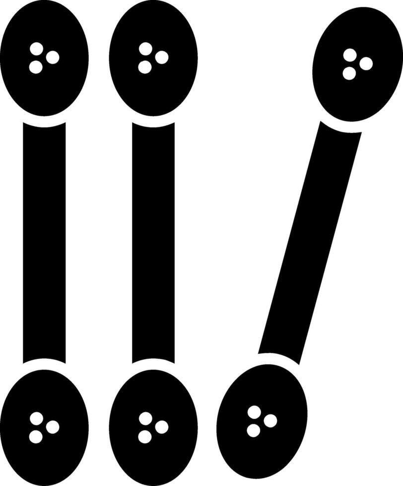 Cotton Buds Glyph Icon vector
