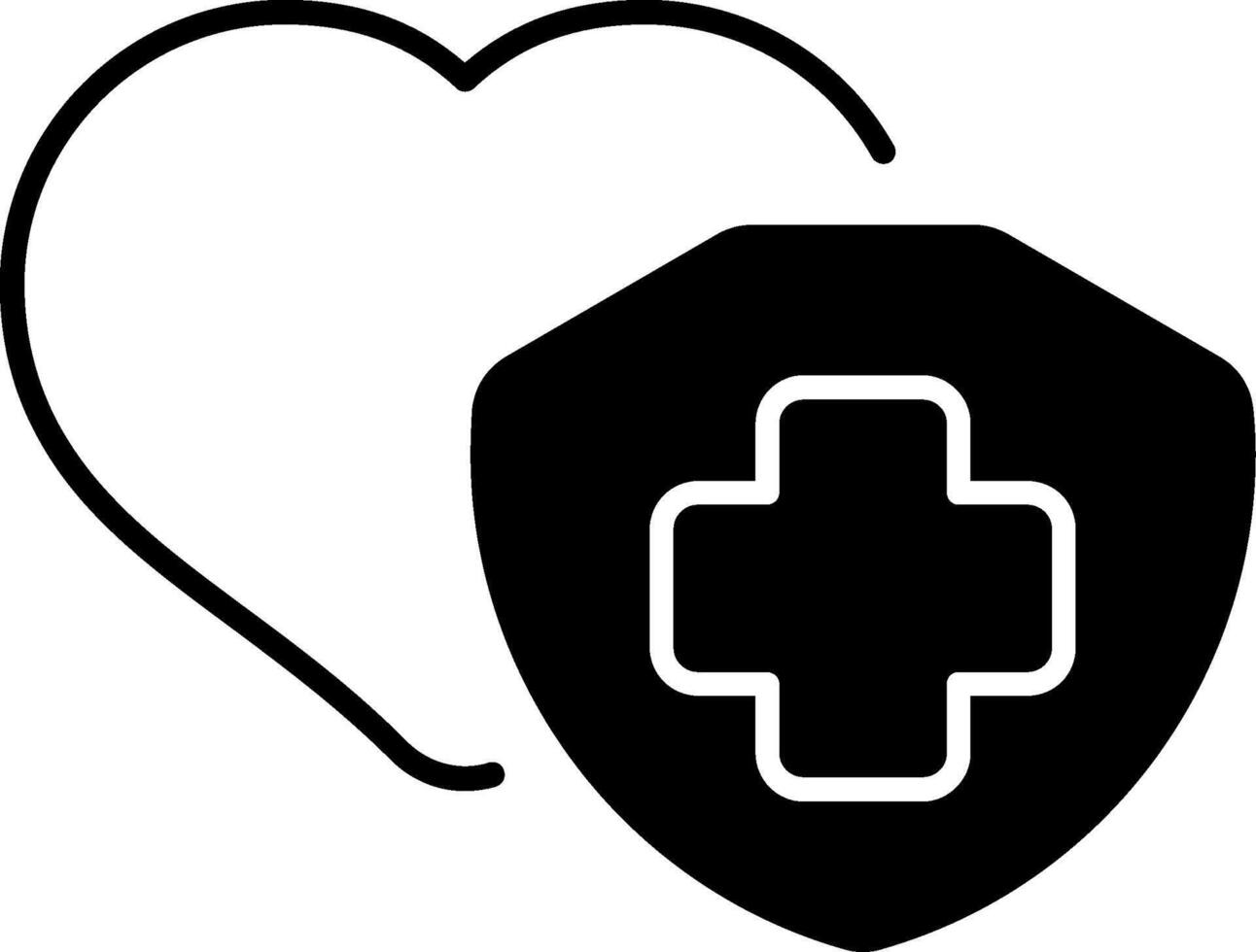 Medical Insurance Glyph Icon vector