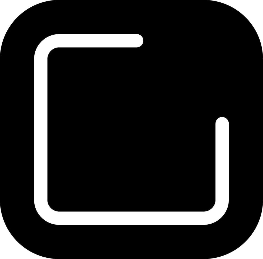 Square Glyph Icon vector