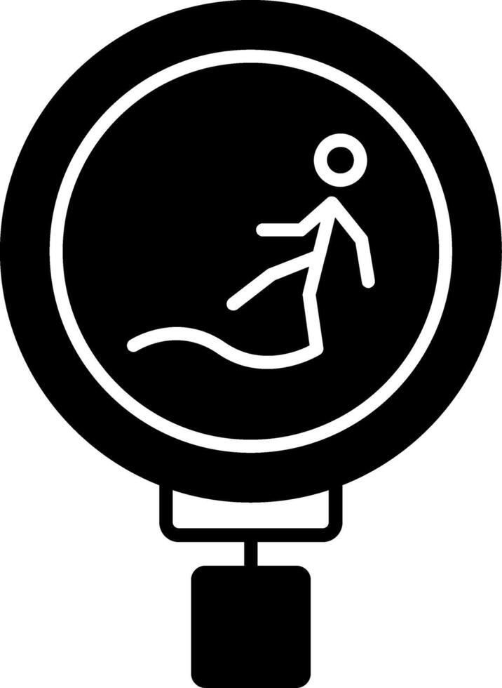 Slippery When Wet Glyph Icon vector