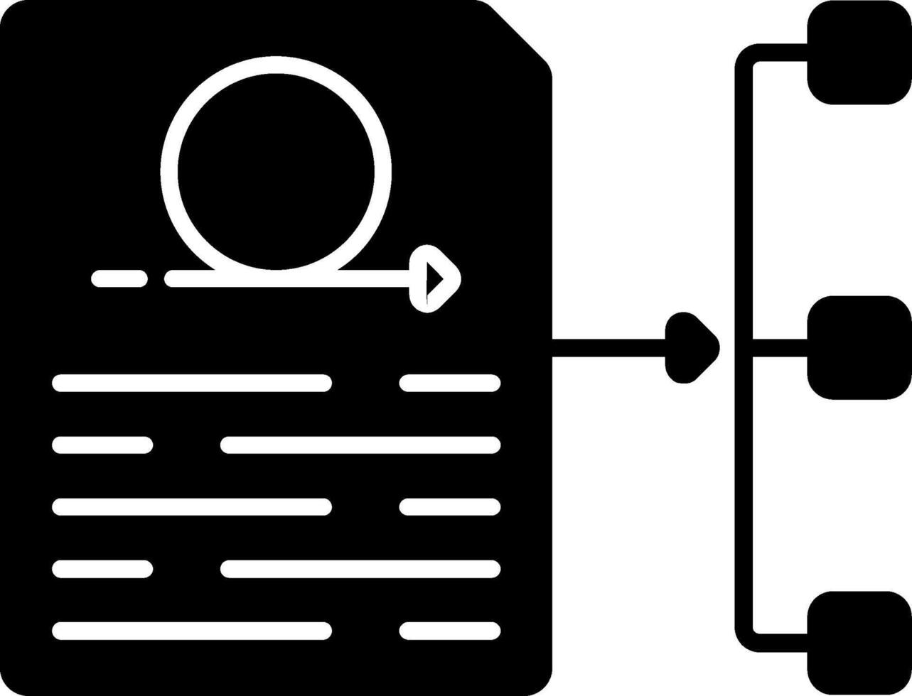 Story Mapping Glyph Icon vector
