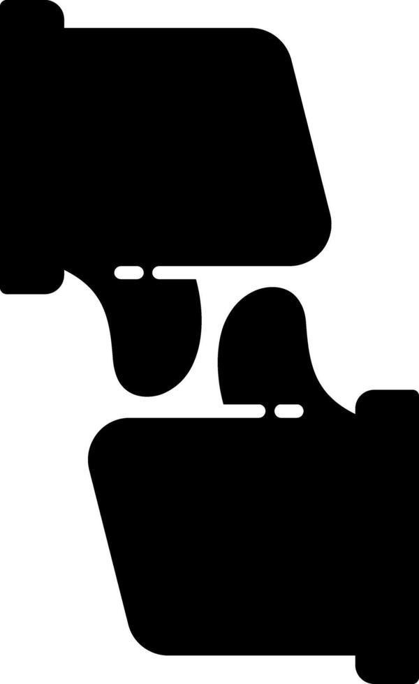 Thumbs Up Down Glyph Icon vector