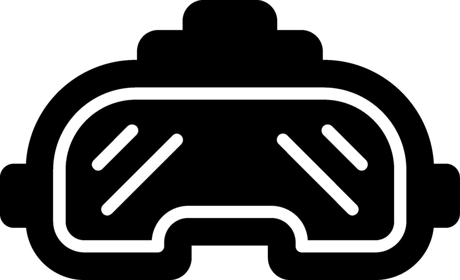 Vr Glasses Glyph Icon vector