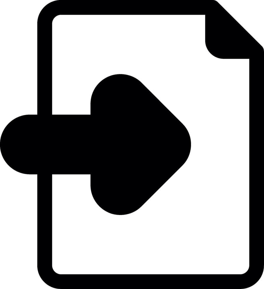 File Glyph Icon vector