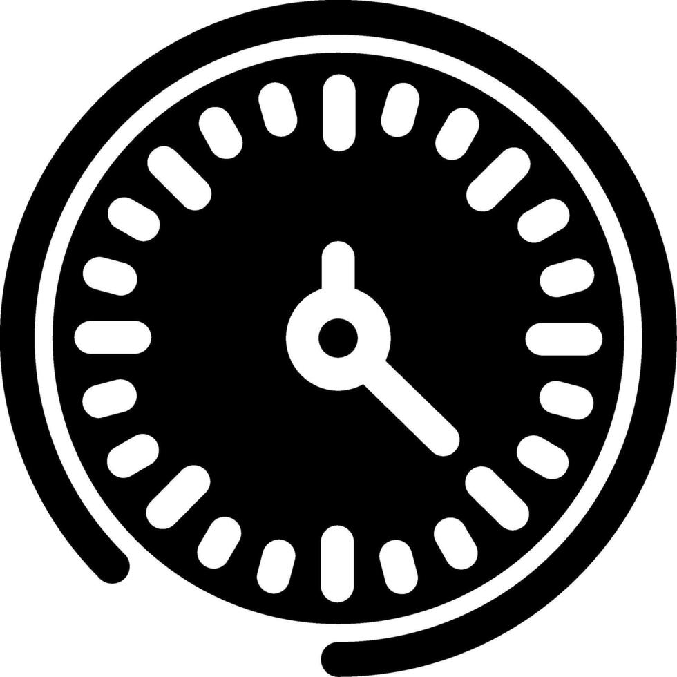 Clock Glyph Icon vector