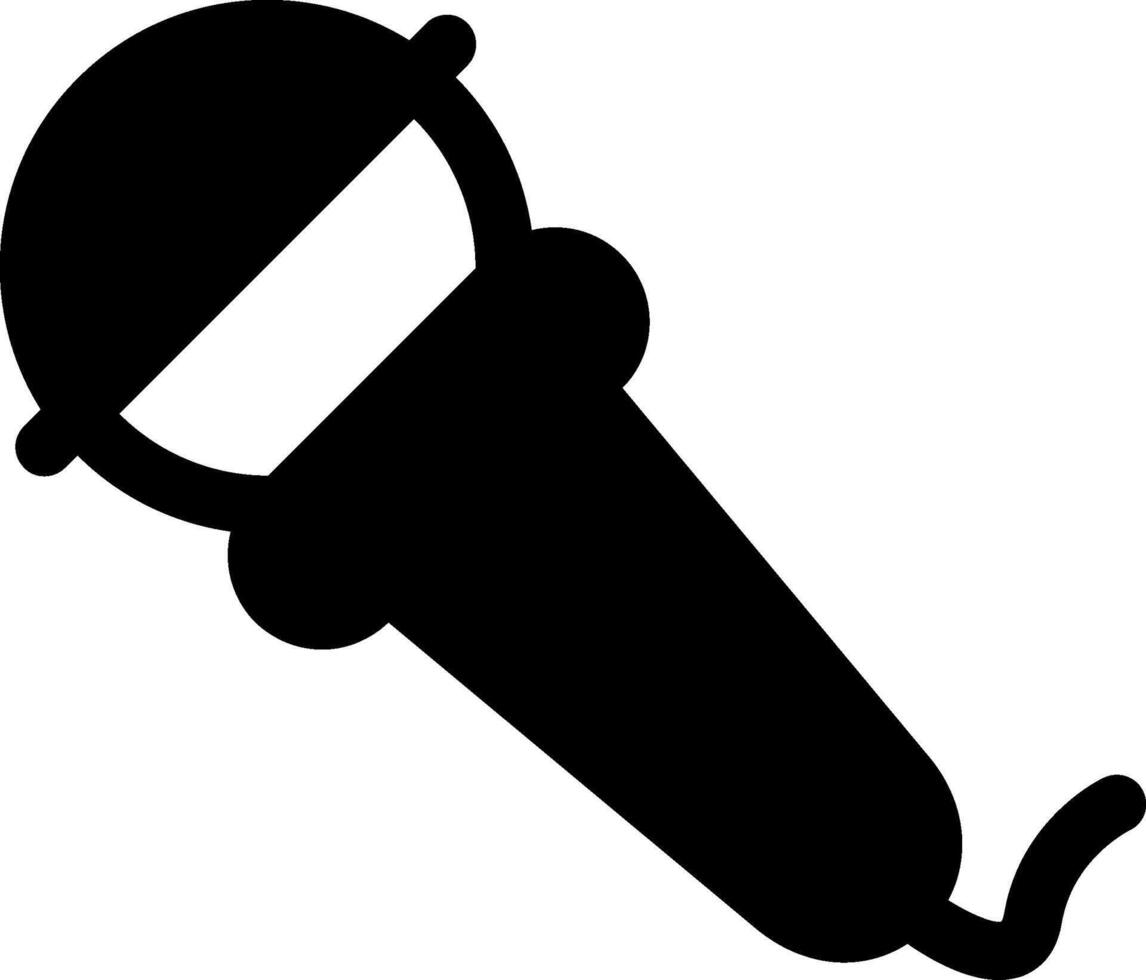 Micro Phone Glyph Icon vector