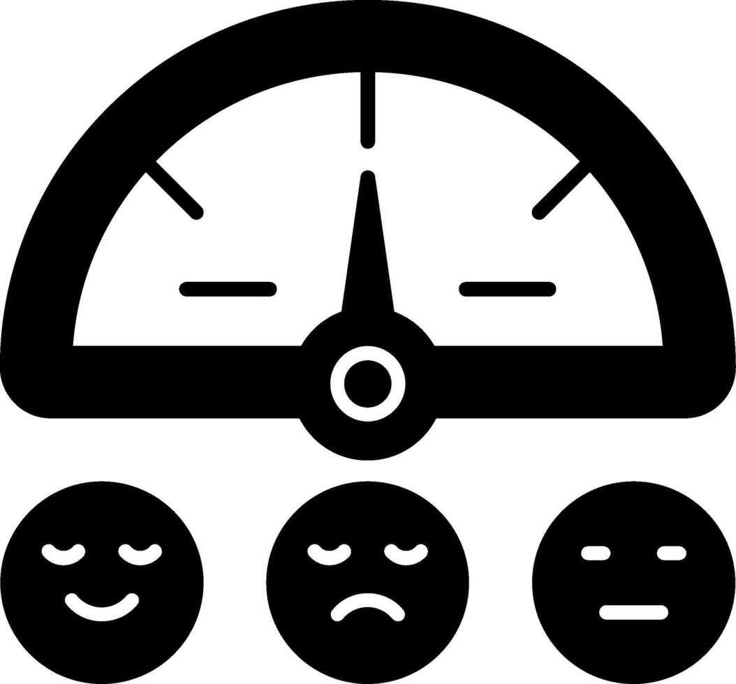 Satisfaction Survey Glyph Icon vector