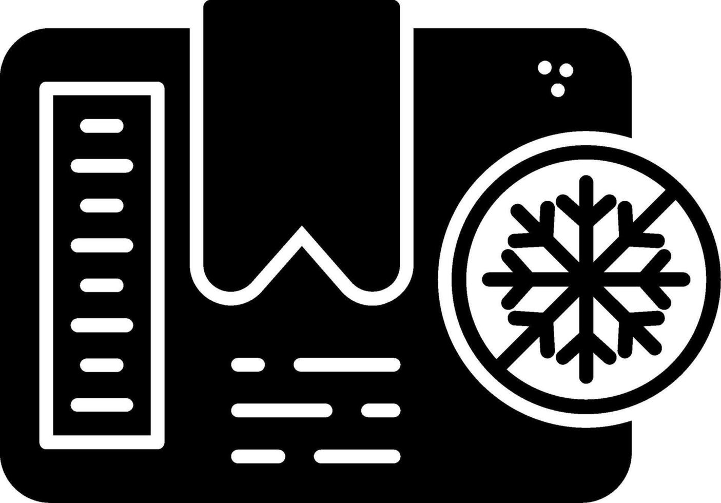 Do Not Freeze Glyph Icon vector
