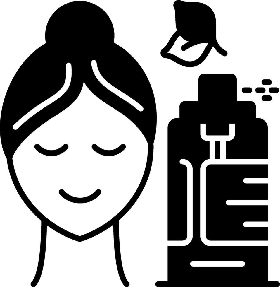 Facial Mist Glyph Icon vector