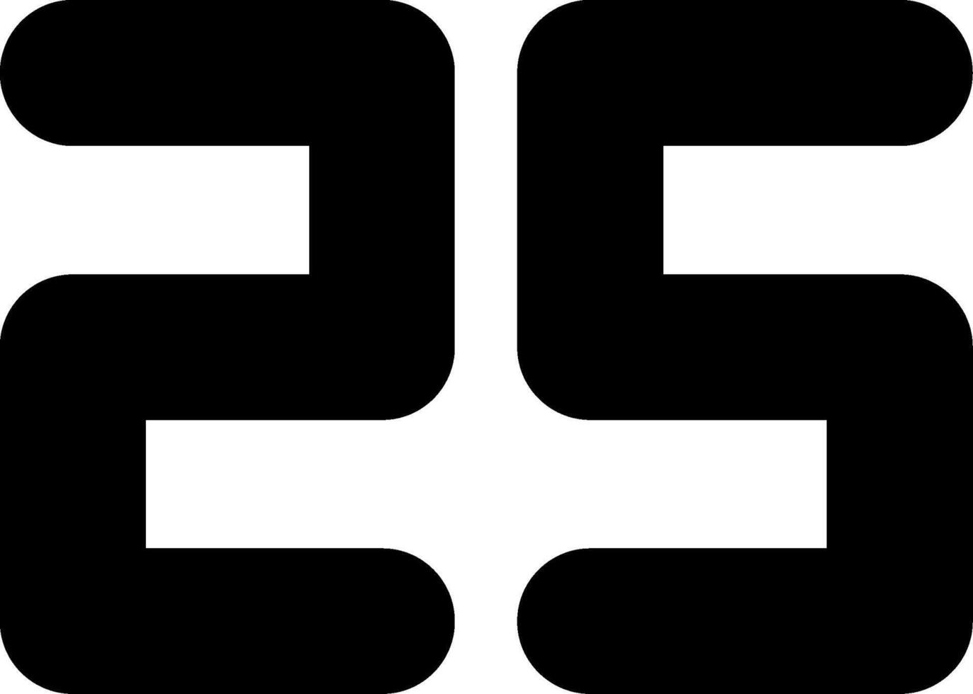 Twenty Five Glyph Icon vector