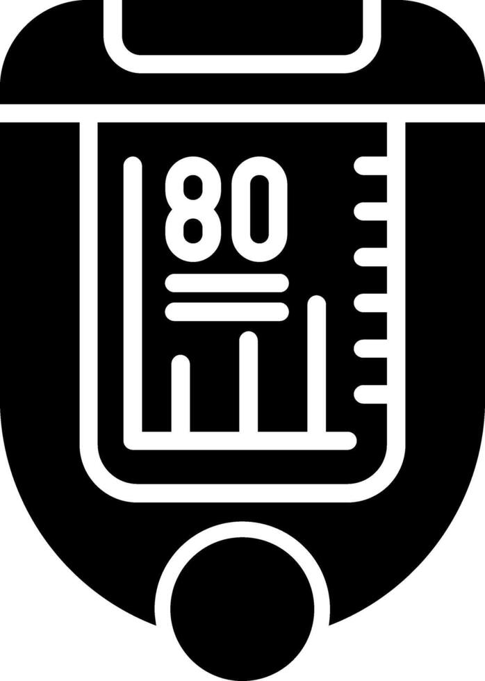 Pulse Oximeter Glyph Icon vector