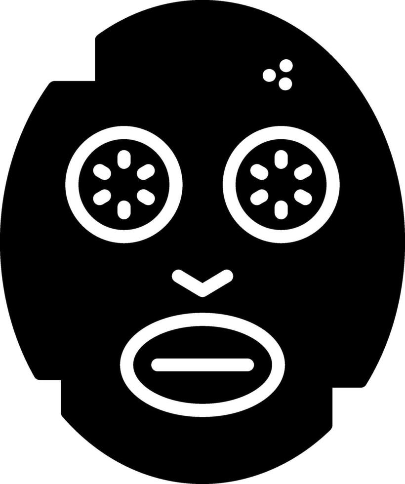 Face Mask Glyph Icon vector