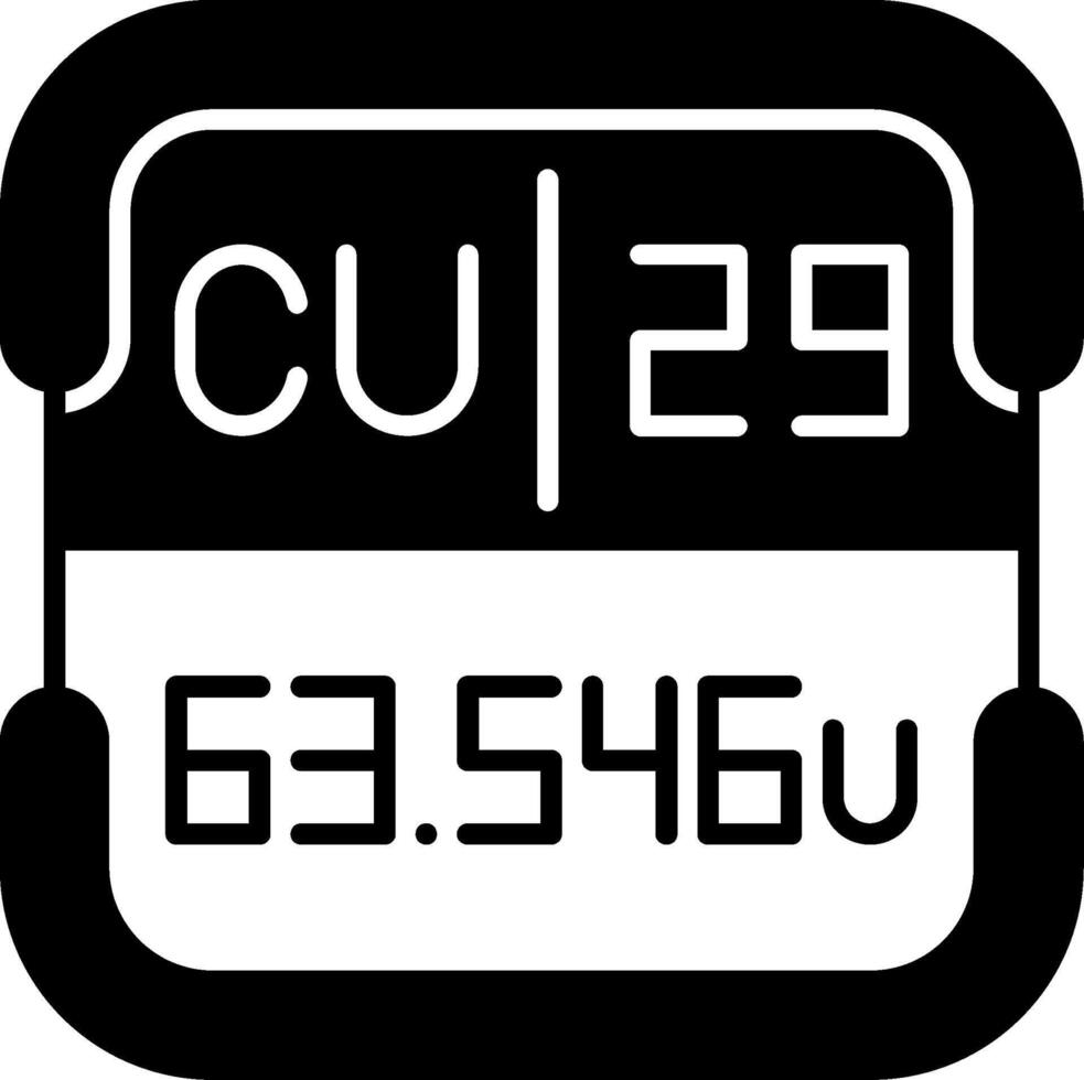 Copper Periodic Table Element vector