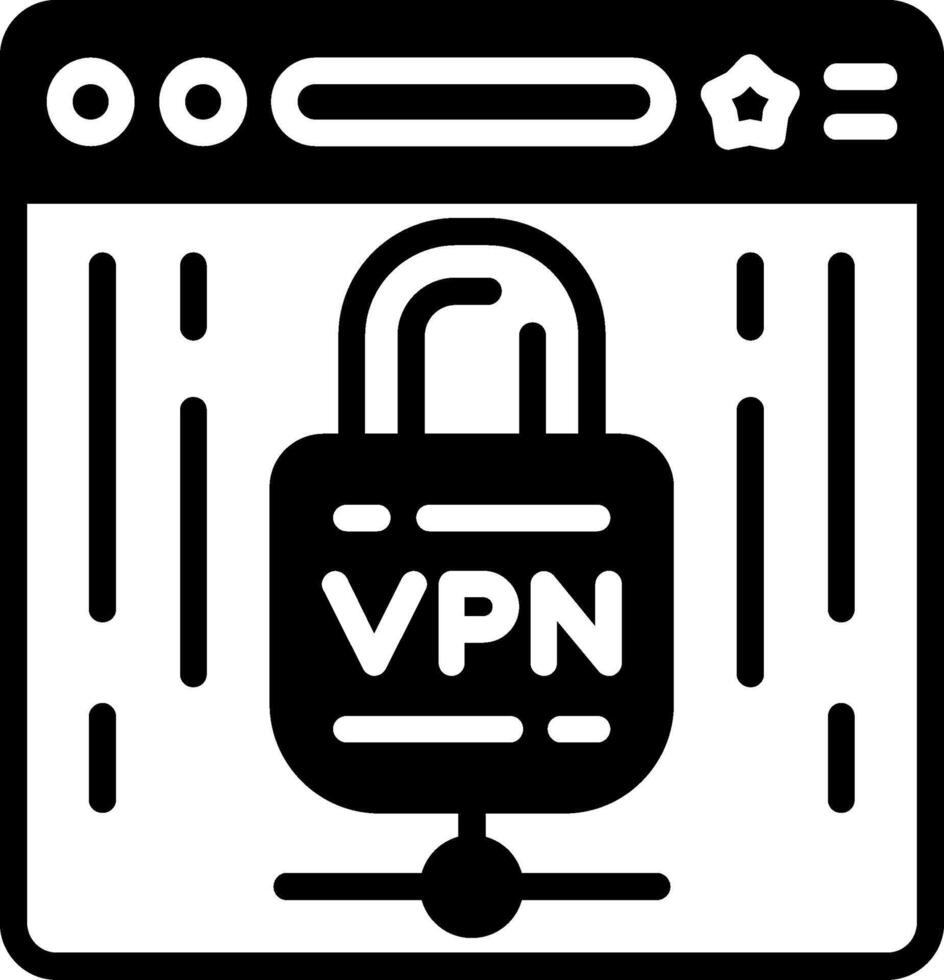 VPN Glyph Icon vector