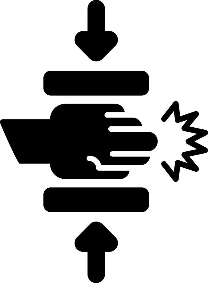 Crushing Injury Glyph Icon vector