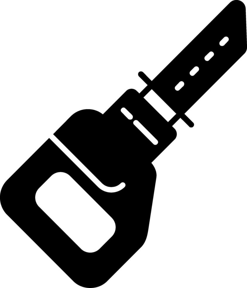 Reciprocating Saw Glyph Icon vector