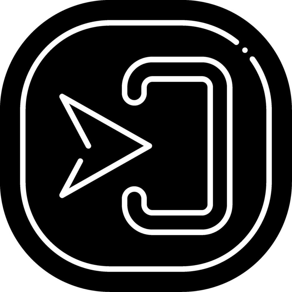 Sign In Glyph Icon vector