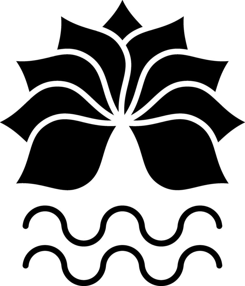 Relaxation Techniques Glyph Icon vector