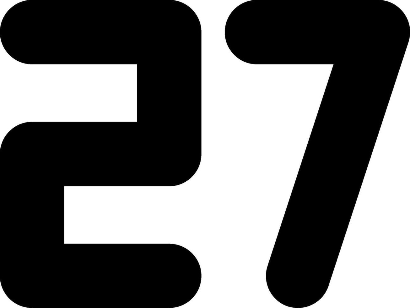 Twenty Seven Glyph Icon vector