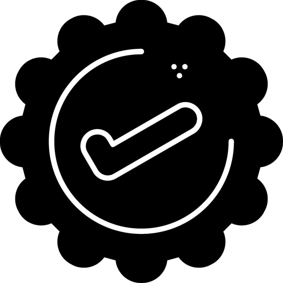 Verified Badge Glyph Icon vector