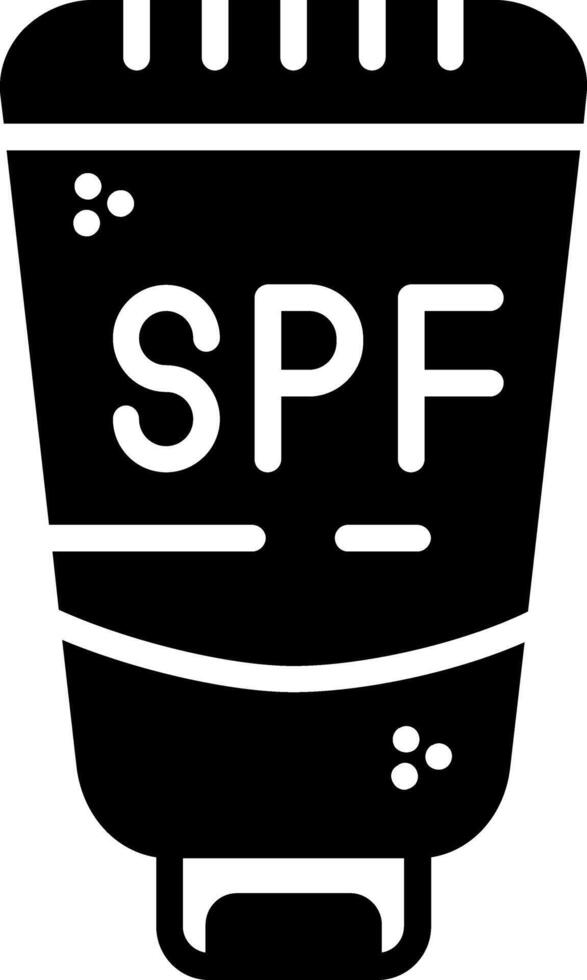 Sunscreen Glyph Icon vector