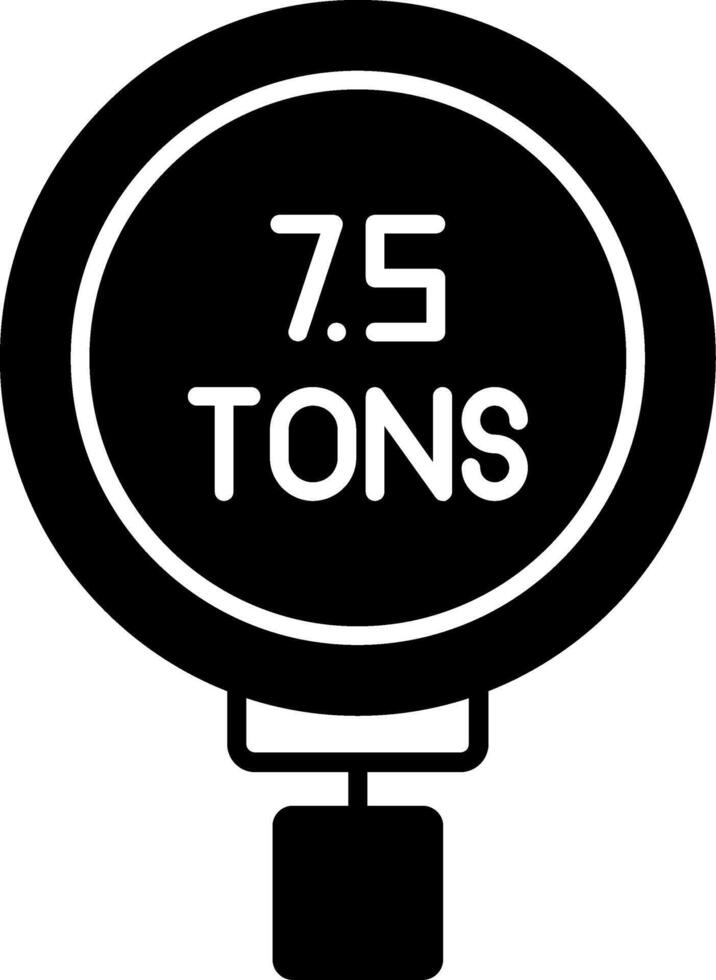 Weight Limit Glyph Icon vector