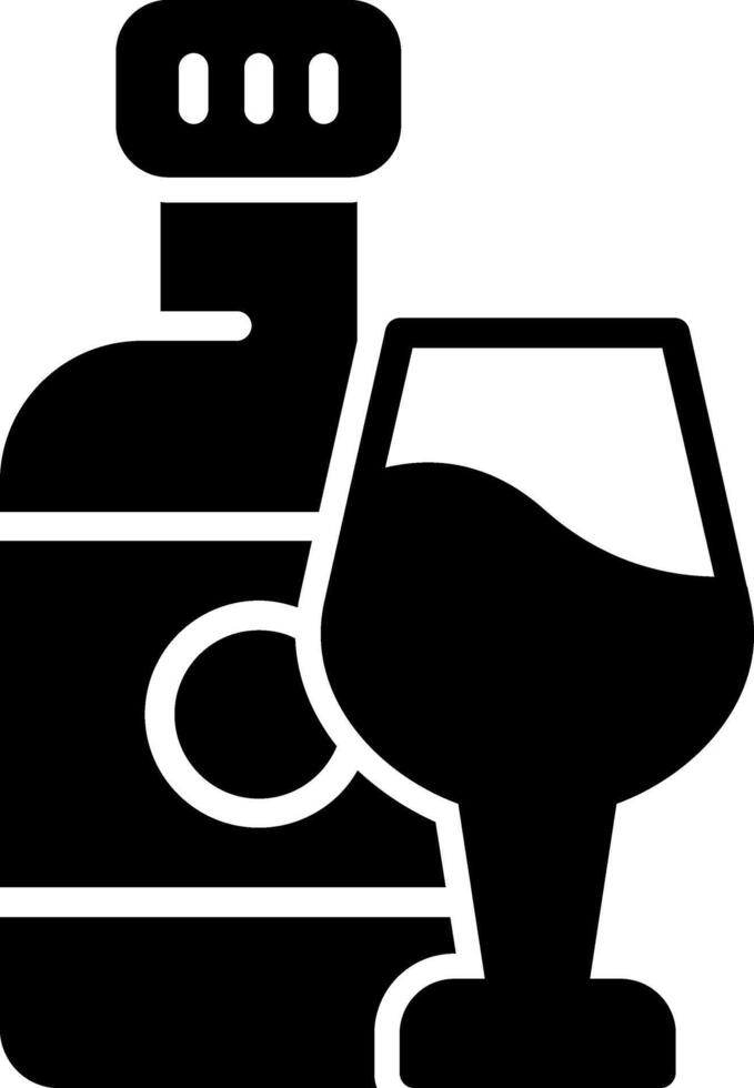 Alcoholic Drink Glyph Icon vector