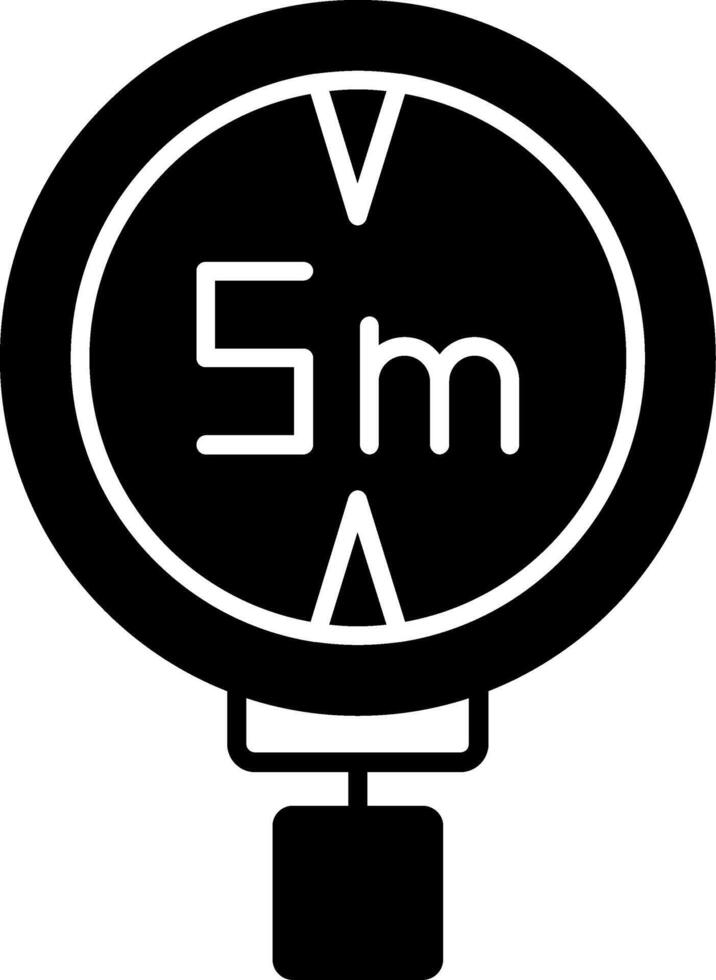 Height Limit Glyph Icon vector