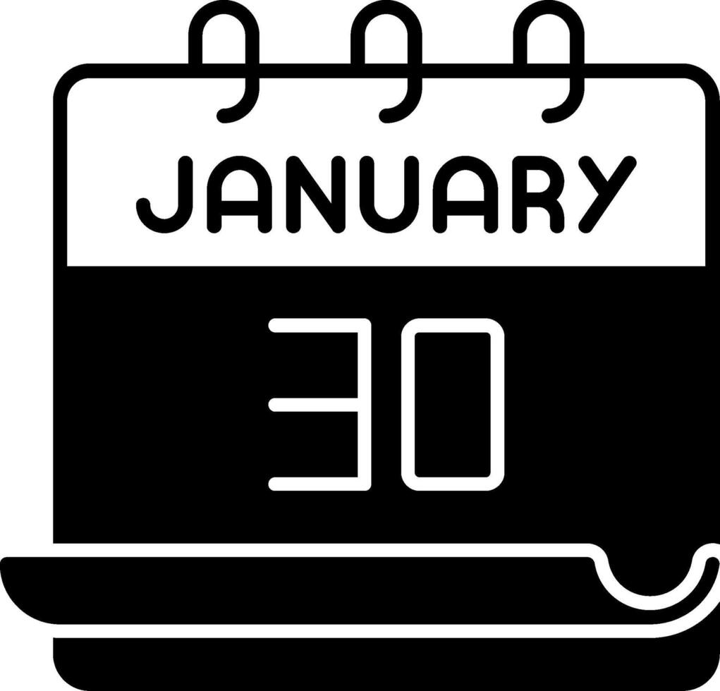 January 30 Icon vector