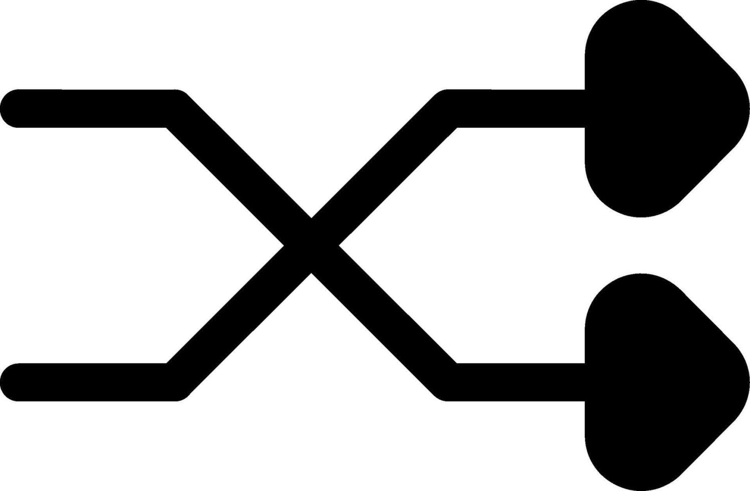 Shuffle Glyph Icon vector