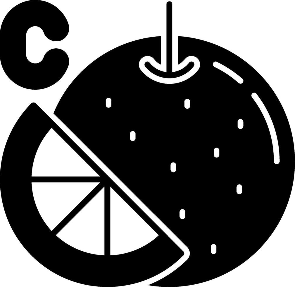 Vitamin C Serum Glyph Icon vector
