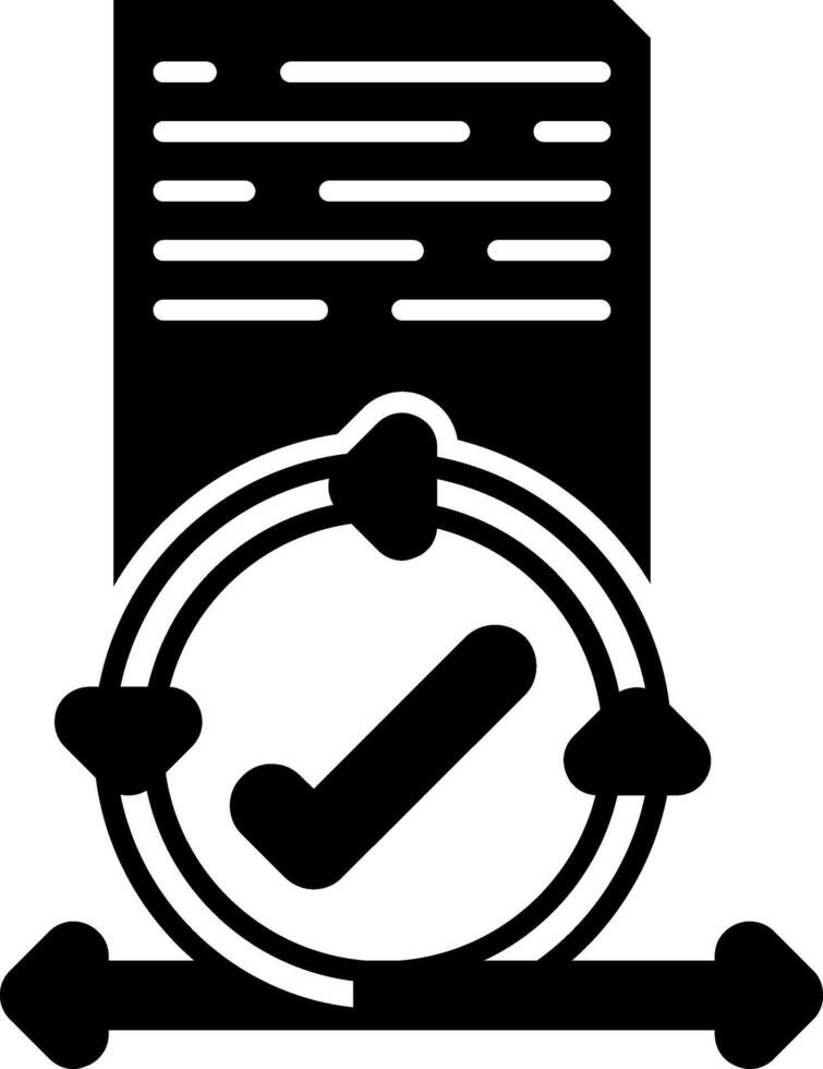 Acceptance Criteria Glyph Icon vector