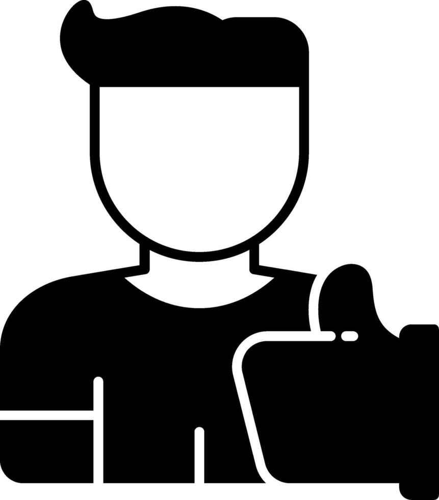 Customer Satisfaction Glyph Icon vector