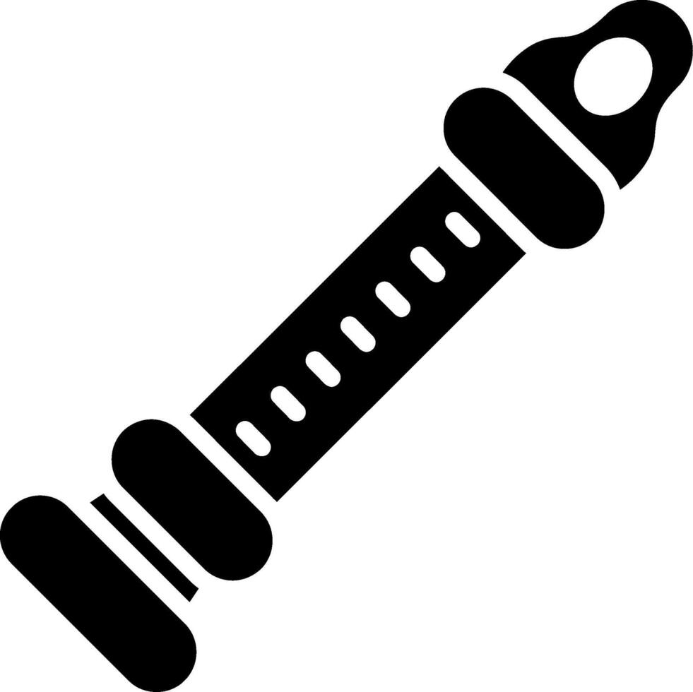 Flute Glyph Icon vector