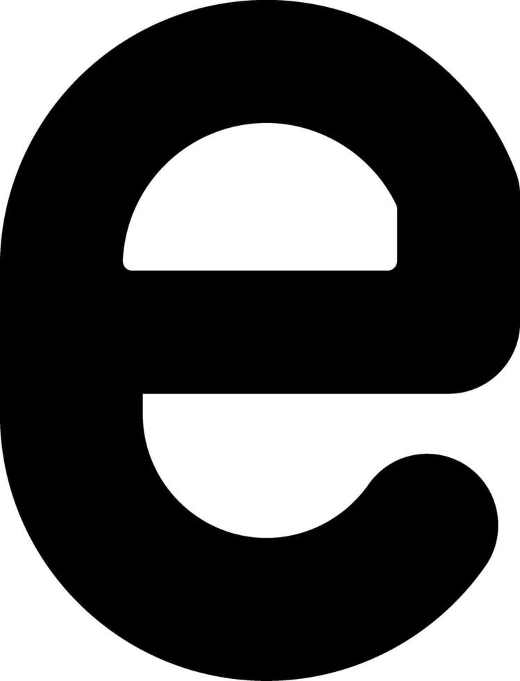 Small e Icon vector