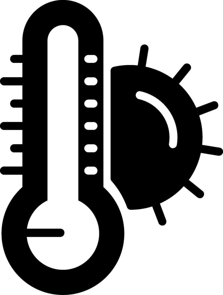 Thermometer Glyph Icon vector