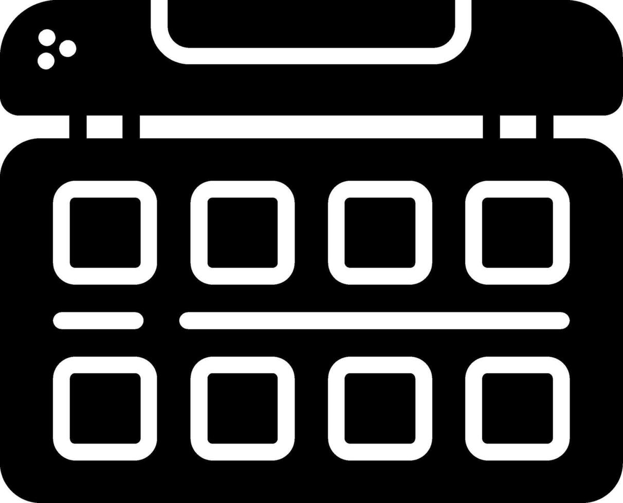 Eyeshadow Glyph Icon vector