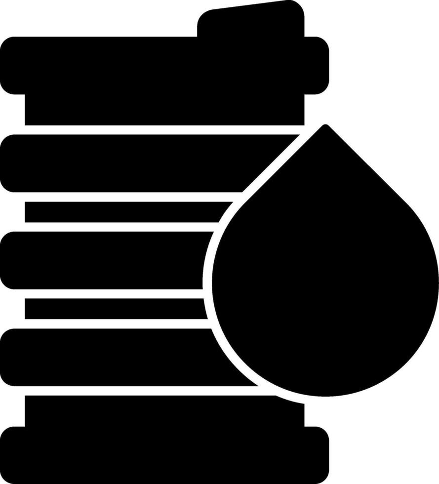 Oil Barrel Glyph Icon vector